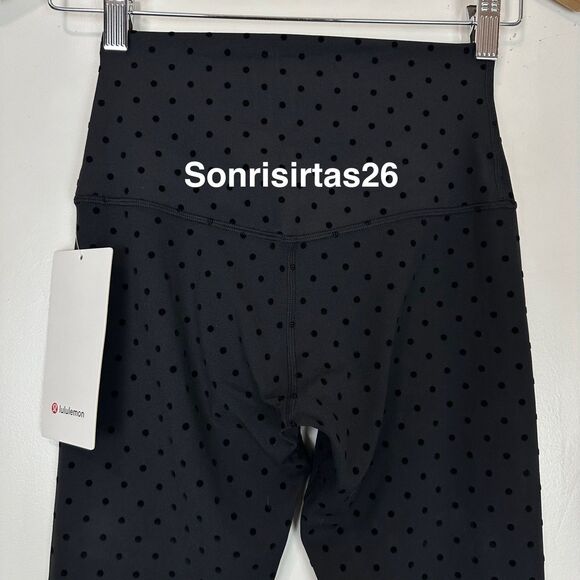 NWT Lululemon Align HR Pant 25” Legging Size 4 Flock Polka Dot - Picture 7 of 11